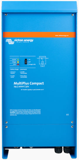 Victron Energy MultiPlus Compact C 24/2000/50 Инвертор с Чиста Синусоидална Вълна с Номинално Напрежение на Входа 24V Еднофазен CMP242200000