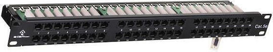 Alantec PK033 Patch Panel for Rack 1U with 48 cat5e Ports Black