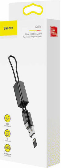 Baseus Cititor Carduri Pendant USB 2.0 Type-C Pentru Card SD