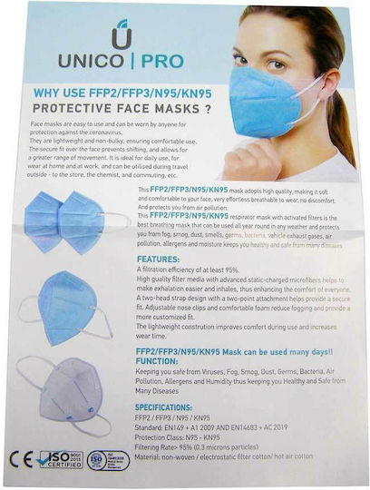 Unico Pro Disposable Protective Mask FFP2 with Garden Tropical Passion 25pcs