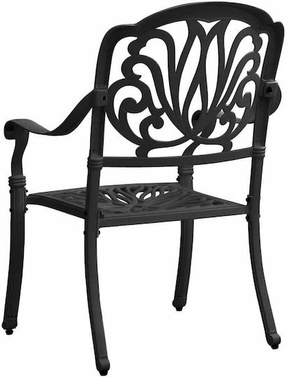 Garten- und Outdoor-Möbelsets für kleine Außenbereiche Bistro 3 Stück Schwarz mit Sonnenschirmhalter