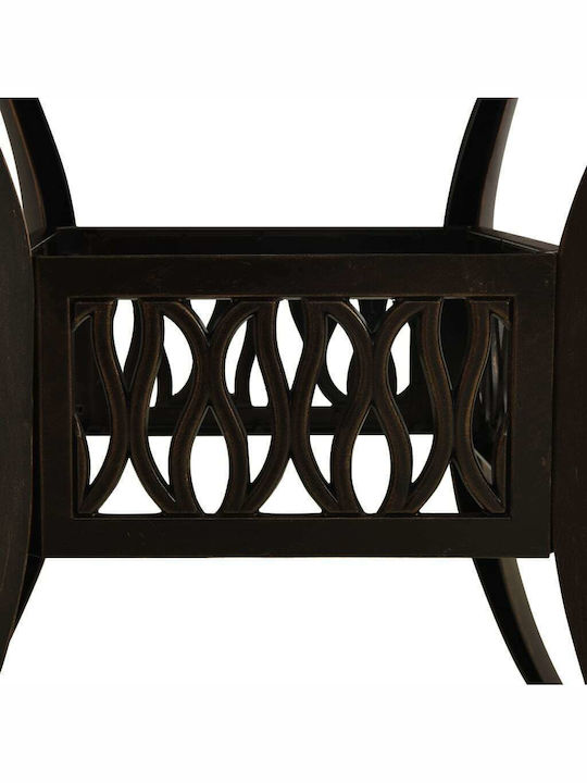 Garten- und Outdoor-Möbelsets Bistro 3 Stück Bronze mit Sonnenschirmhalter