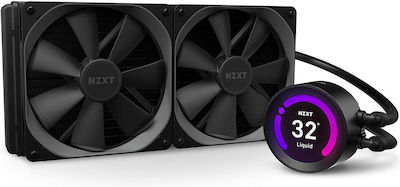 NZXT Kraken Z63 Υδρόψυξη Επεξεργαστή Διπλού Ανεμιστήρα 140mm για Socket AM4/1200/115x με RGB Φωτισμό