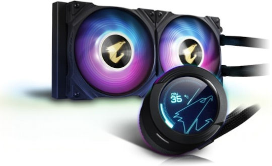 Gigabyte Aorus Waterforce X 240 Wasserkühlung AIO CPU mit 2 Lüfter 120mm und ARGB Beleuchtung