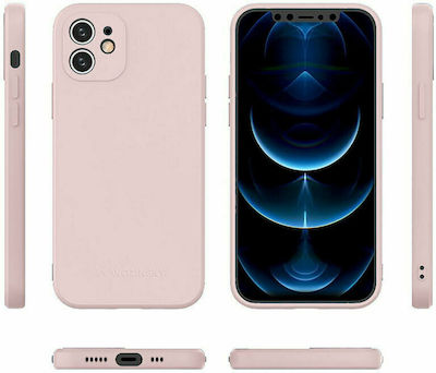 Wozinsky Color Silicone Back Cover Pink (iPhone 12 / 12 Pro)