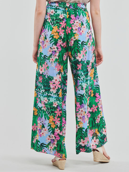 Laurel Γυναικεία Ψηλόμεση Παντελόνα με Λάστιχο Floral