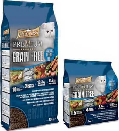 Premium Grain Free Feline Diet Dry Food Grain-Free for Adult Cats with Chicken / Fish 2kg