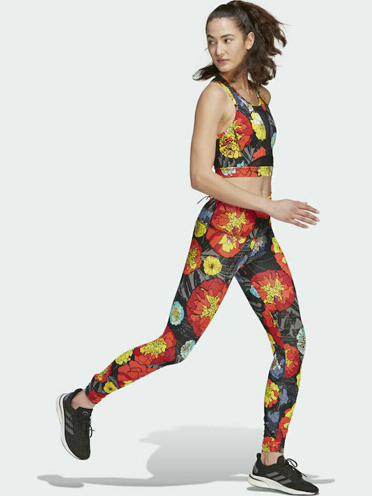 Women's Long Running Legging High Waisted Black/Bright Red