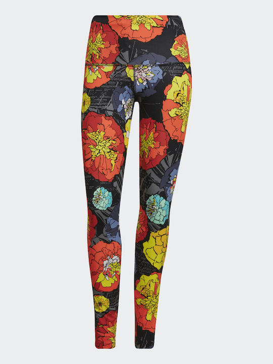Women's Long Running Legging High Waisted Black/Bright Red