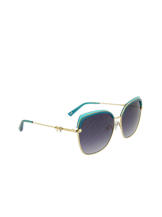 Ted Baker Femei Ochelari de soare cu Verde Din metal Rame și Violet Ochelari de soare Lentilă TB1660 559