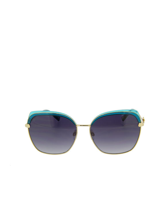 Ted Baker Damen Sonnenbrille mit Grün Metall Gestell und Lila Verlaufsfarbe Linse TB1660 559