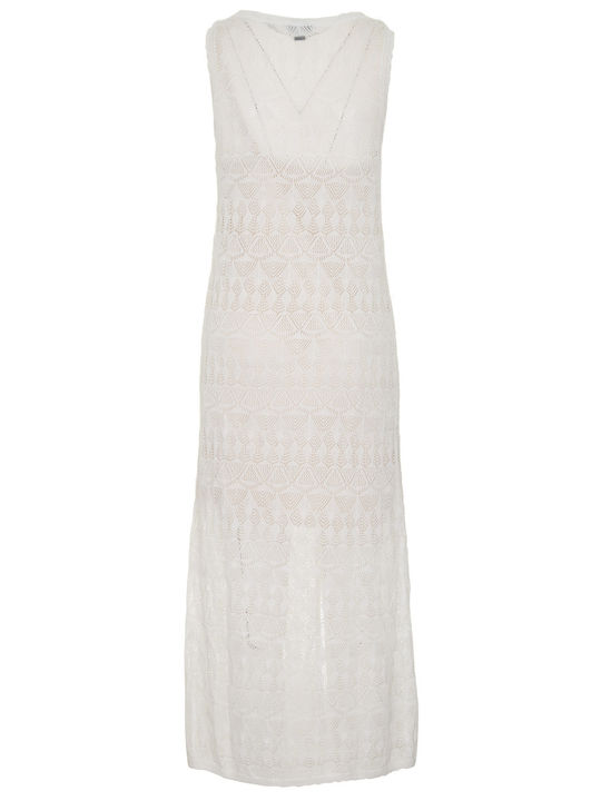 Patty Sommer Midi Hemdkleid Kleid Weiß