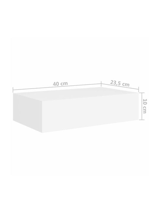 White Wall Shelves (2 Pieces) 40x23.5x10cm