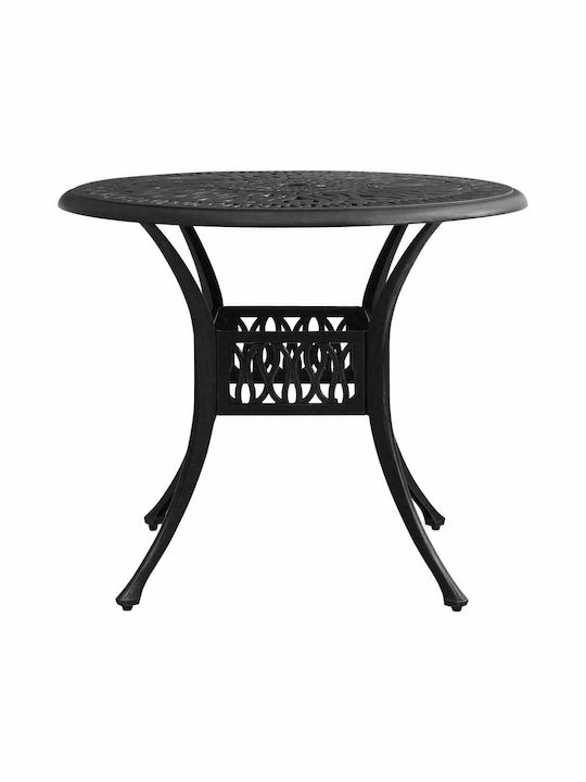 Garten- und Outdoor-Möbelsets 3 Stück Schwarz mit Sonnenschirmhalter