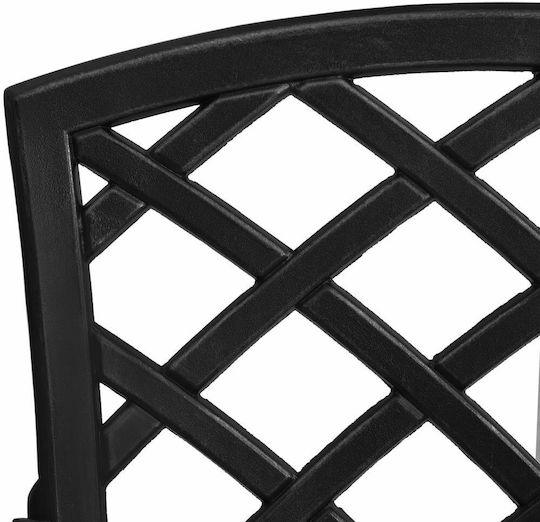 Garten- und Outdoor-Möbelsets 3 Stück Schwarz mit Sonnenschirmhalter