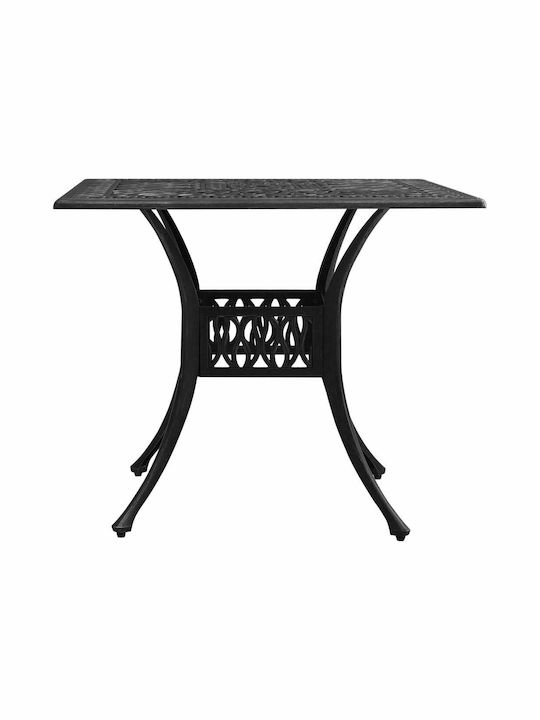 Garden & Outdoor Furniture Sets Dining Room Set 3 Pieces Black with Umbrella Holder