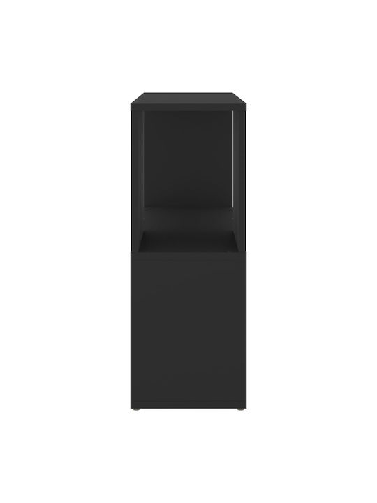 Βιβλιοθήκη Μαύρο 60x24x63εκ.