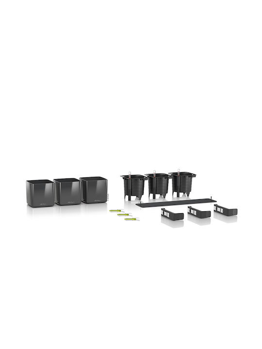 Lechuza Green Wall Home Kit Glossy Ζαρντινιέρα Αυτοποτιζόμενη Ανθρακί