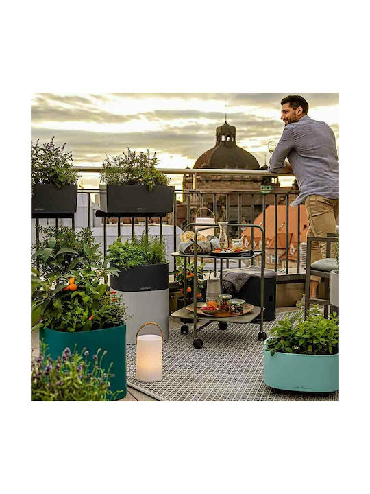 Lechuza Pila Stick Αυτοποτιζόμενη Γλάστρα Πλαστική Petrol Blue 35x35x16.6εκ.