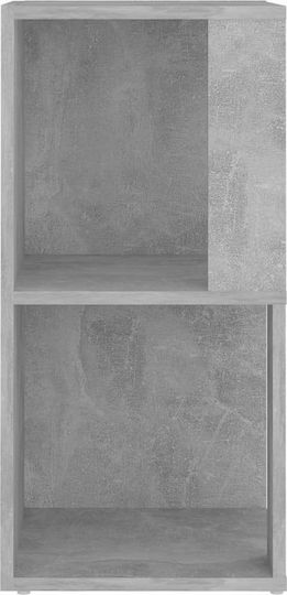 Γωνιακή Βιβλιοθήκη Γκρι Σκυροδέματος 33x33x67εκ.