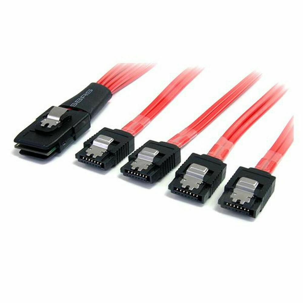 saa* 様 StarTech Mini SAS to 7-Pin SATA III Cable 50cm Red (SAS8087S450