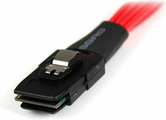 StarTech Mini SAS to 7-Pin SATA III Cable 50cm Red (SAS8087S450)