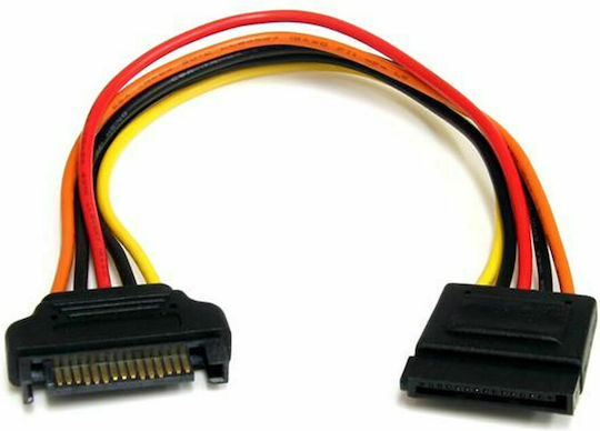 StarTech 15-Pin SATA III - 15-Pin SATA III Kabel 20cm Mehrfarbig (SATAPOWEXT8)