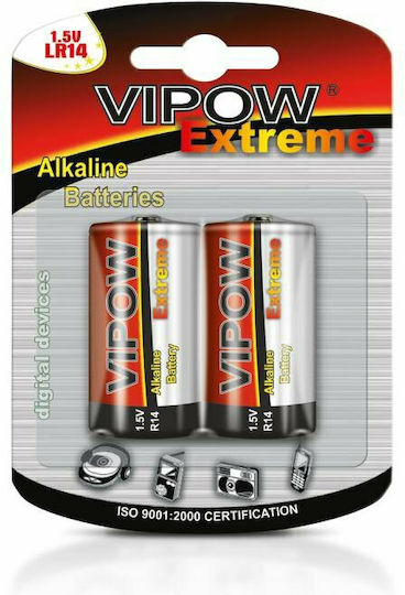 Vipow Extreme Αλκαλικές Μπαταρίες C 1.5V 2τμχ