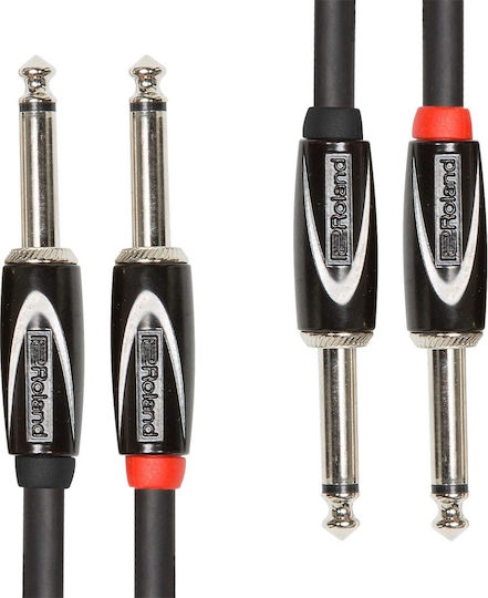 Roland Cablu 2x 6,3 mm de sex masculin - 2x 6,3 mm de sex masculin 1m (RCC-3-2814)