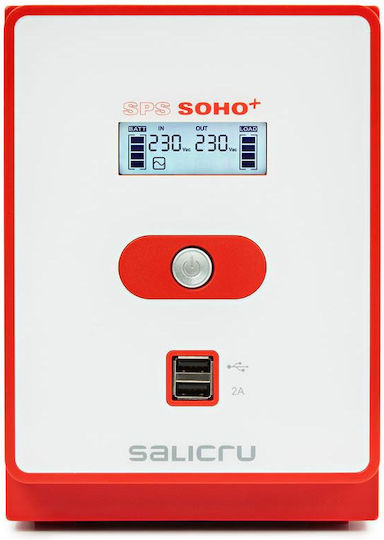 SPS 1200 SOHO+ UPS (VI) Line-Interactive 1200VA 720W with 4 Schuko AC Outlets
