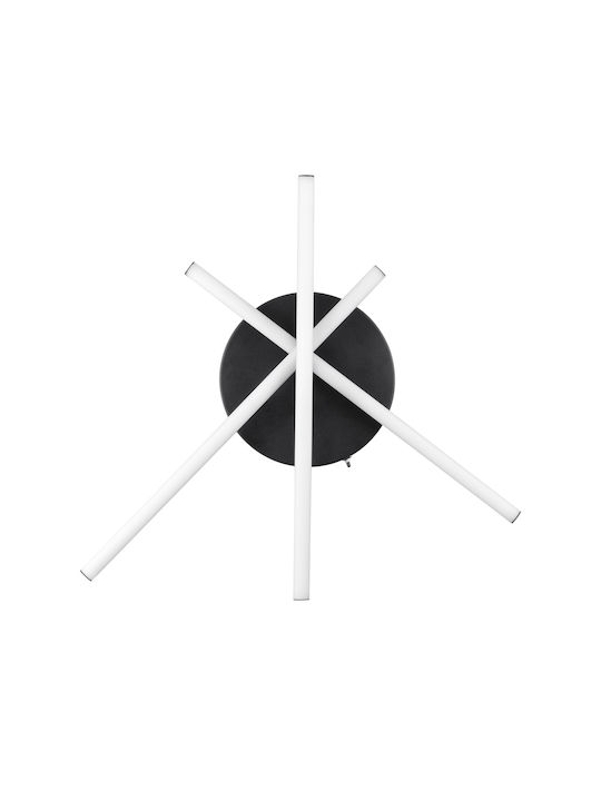 GloboStar Draco Ceiling Mount Light 50cm Black with Integrated LED and Remote Control