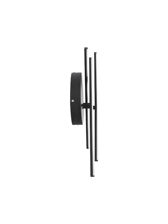 GloboStar Draco Ceiling Mount Light 50cm Black with Integrated LED and Remote Control