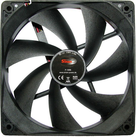 Inter-Tech F-120-S Case Fan (1000rpm / 47cfm) Χωρίς Led Φωτισμό και Σύνδεση 3-Pin
