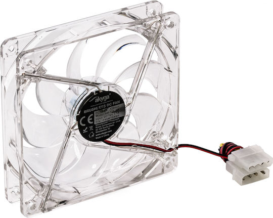 Akyga AW-12A-BR Case Fan 120mm 1000rpm 38.84cfm With Red Lighting And 3-Pin Red Connection