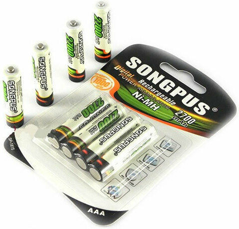 Songpus Επαναφορτιζόμενες Μπαταρίες AAA Ni-MH 2700mAh 1.2V 4τμχ