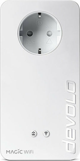 Devolo Magic 2 WiFi next Powerline Triple Kit Wi‑Fi 5 with Passthrough Socket and 2 Gigabit Ethernet Ports