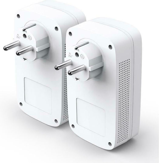 TP-LINK TL-PA8030P KIT v3 Powerline Double Wired with Passthrough Socket and 3 Ethernet Ports