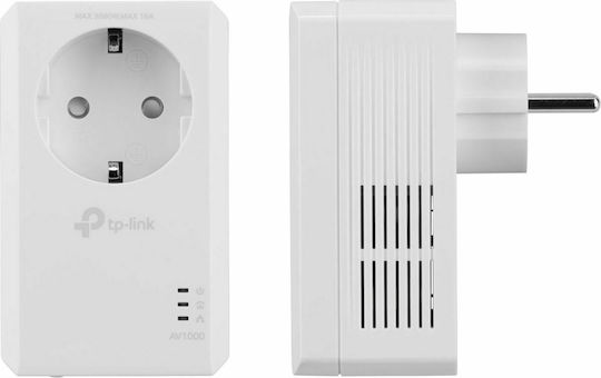 TP-LINK TL-PA7019P KIT v1 Powerline Double Wired with Passthrough Socket and Gigabit Ethernet Port