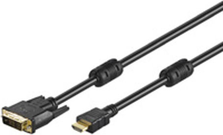 Goobay 1m DVI-D male to HDMI male Cable Black (51579)