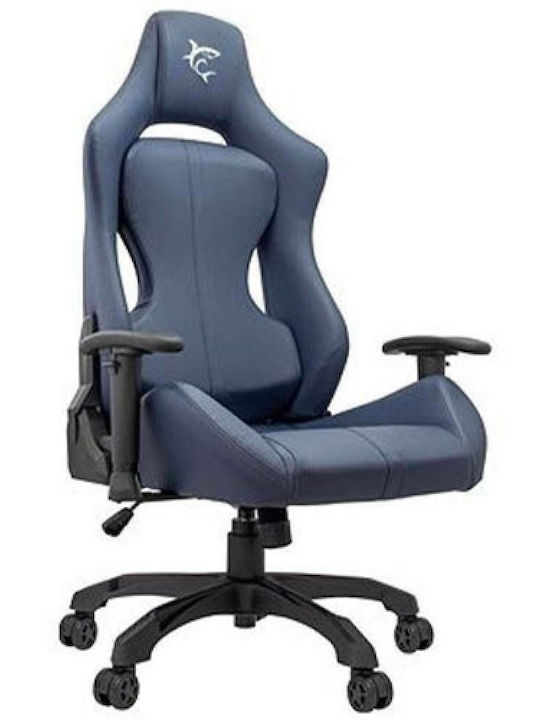 White Shark Monza Artificial Leather Gaming Chair with Adjustable Arms Blue