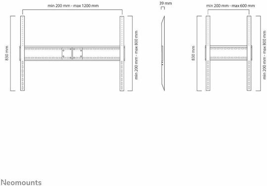 Newstar LFD-W1500 LFD-W1500 Suport TV de perete până la 100" și 150kg