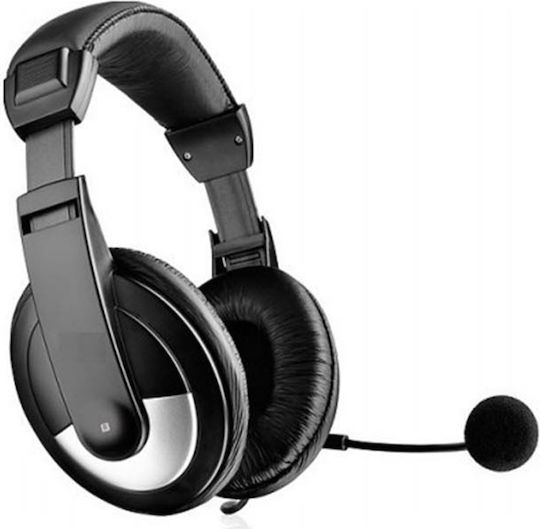 Oakorn Oakorn OK-2010 Über Ohr Multimedia-Headsets mit Mikrofon und Verbindung 3,5 mm Klinke in Schwarz Farbe