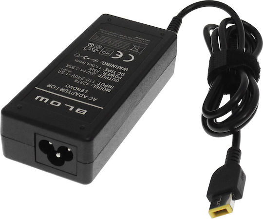 Blow Φορτιστής Laptop 65W 20V 3.25A για Lenovo χωρίς Καλώδιο Τροφοδοσίας
