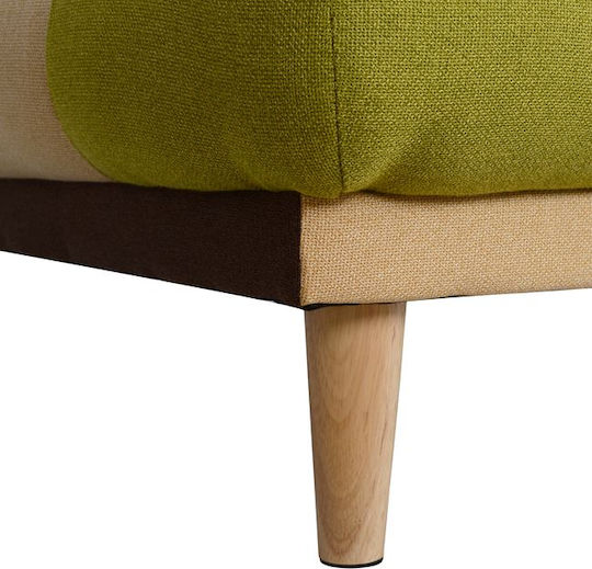 Three-Seater Couch Bed with Storage Space Mixed Color 187x80x75 cm