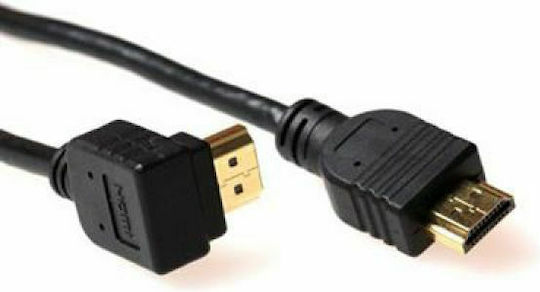 Intronics Angle (90°) Cable HDMI male - HDMI male 3m Μαύρο