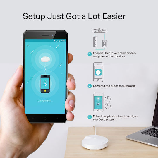 TP-LINK Deco M5 v2 WiFi Mesh Network Access Point Wi‑Fi 5 Dual Band (2.4 & 5GHz) in Double Kit