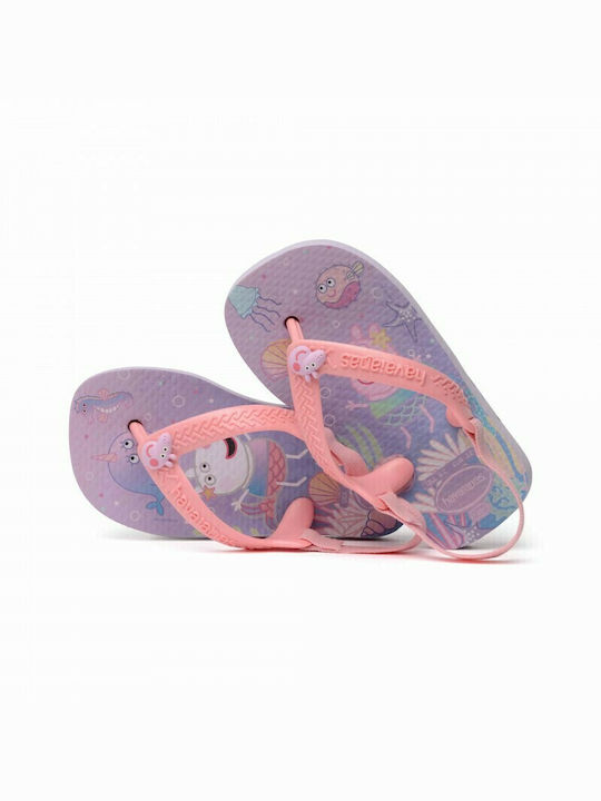 Kids' Flip Flops Peppa Pig Lilac