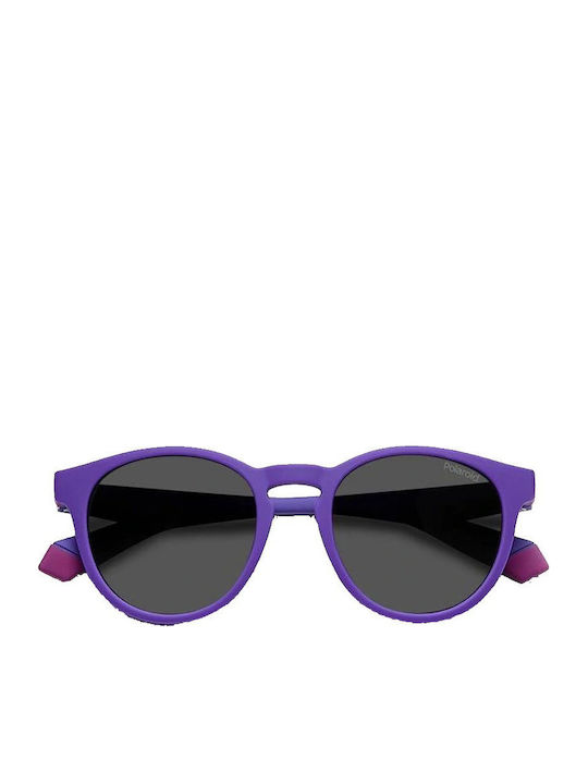 Polaroid Στρογγυλά Παιδικά Γυαλιά Ηλίου με Polarized Φακό Μωβ