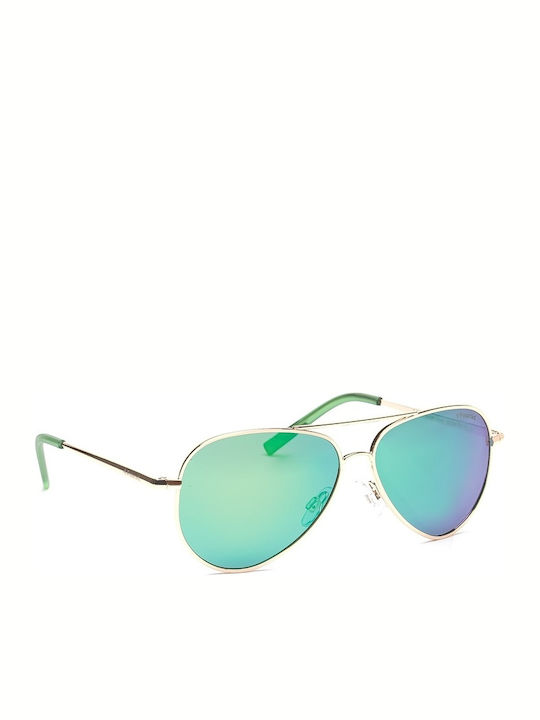 Polaroid Aviator Παιδικά Γυαλιά Ηλίου με Polarized Καθρέφτη Φακό Χρυσά