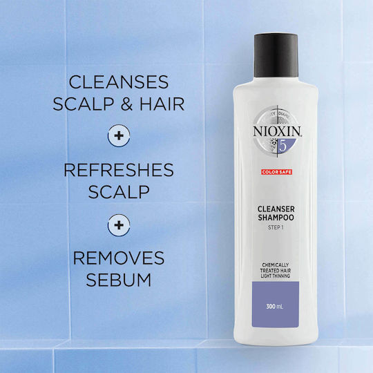 Nioxin Cleanser 5 Color Safe Shampoos against Hair Loss for Coloured Hair 300ml